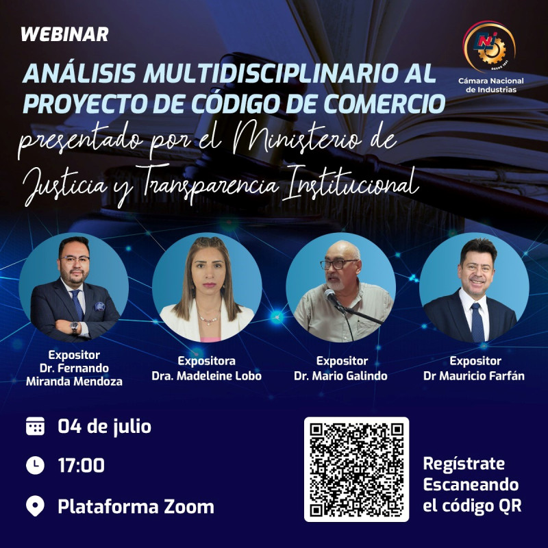WEBINAR: ANÁLISIS MULTIDISCIPLINARIO AL PROYECTO DE CÓDIGO DE COMERCIO